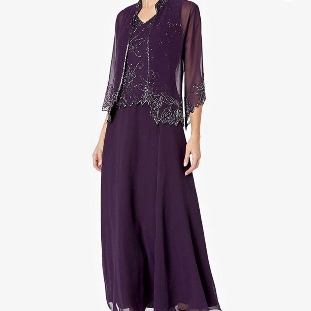 J Kara Women's Beaded Jacket Dress Size 8